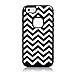 iPhone 6 Plus Case, OMIU(TM) [White Chevron Design] Bran-new Durable Silicone+PC Combo Cool Hybrid 3 Layers Bumper Shock-Absorption Slim Hard Back Case Cover Protector Fit For Apple iPhone 6 Plus(5.5)(Black), Sent Screen Protector+Stylus+Cleaning Cloth