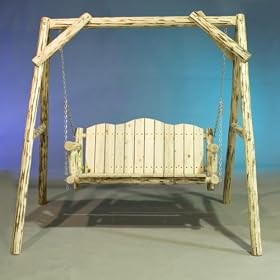 Log Furniture - Lawn Swing - 48 States by MWLS-UV