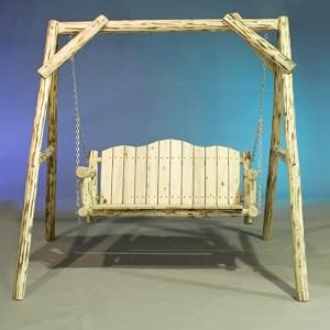 Log Furniture - Lawn Swing - 48 States by MWLS-UV