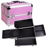 Pink Makeup Case Stripe Case Pack 4 - 827919 Pink Makeup Case Stripe Case Pack 4 - 827919