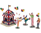 Lemax Carnival Village Ticket Booth and Clowns 5-Piece Table Accent Set #63563