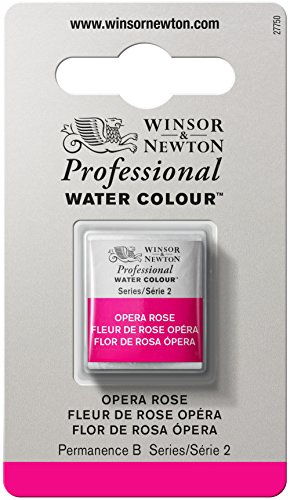 Winsor & Newton Professional Water Color Tube with Half Pan, Opera Rose