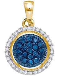 0.19CT BLUE DIAMOND FASHION PENDANT