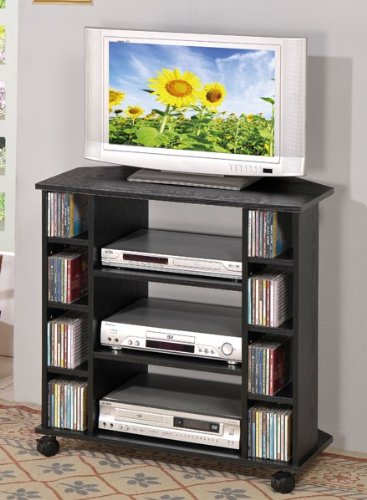 Corner TV Media Stand with CD Compartment in Ebony 51w3nmt7eVL Corner TV Media Stand with CD Compartment in Ebony