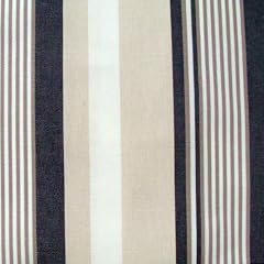 Markisen Outdoor Stoff Breite 160cm 'Streifen' Schwarz-Beige-Weiss