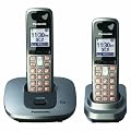 Panasonic Dect 6.0 Expandable Digital Cordless Phone with 2 Handsets (KX-TG6412M)