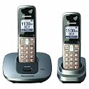 Panasonic Dect 6.0 Expandable Digital Cordless Phone with 2 Handsets (KX-TG6412M)