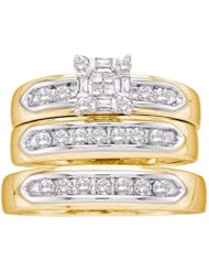 0.50CT DIAMOND INVISIBLE TRIO SET