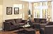 2PCS Contemporary Coco Brown Micro Fabric Sofa & Loveseat Set
