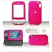 PCMICROSTORE Brand HTC Wing Herald P4350 PDA Smartphone Premium Solid Magenta Snap-On Crystal Case Cover with Removable Belt Clip