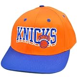 NBA New York NY Knicks Adidas HWC Classic Snapback Flat Bill Orange Blue Hat Cap