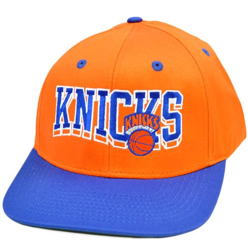 NBA New York NY Knicks Adidas HWC Classic Snapback Flat Bill Orange Blue Hat Cap