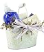 Blue and white fragrant lavender vanilla shea butter soap sampler gift basket