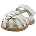 Orgrimmar Girls Sandals Genuine Leather Soft Flower Princess Flat Shoes Girl Summer Sandals Closed Toe Shoes(5 M US Toddler,White)