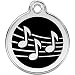 Red Dingo Personalized Music Pet ID Dog Tag (Medium Black)