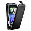 mumbi PREMIUM ECHT Leder Flip Case HTC Wildfire S Tasche H�lle - Ledertasche Wildfire S Schutzh�lle