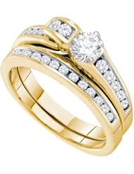 0.95CT DIAMOND 0.40CT CENTER ROUND BRIDAL SET