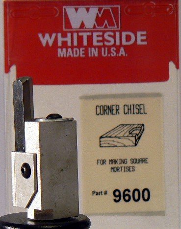 WHITESIDE MACHINE 9600 SQUARE CORNER CHISEL W/ 3/8 SQUARE HARDENED STEEL CUTTING BLADE