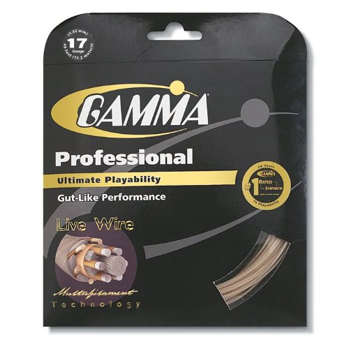 Gamma LiveWire Professional Tennis String - 17 gauge - Beige - 1 Set
