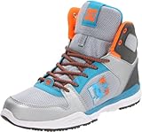 DC Women's Alias Fashion Sneaker,Silver/Fluorescent Blue,10 M US