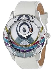 Gattinoni Womens W0310GSWGAT SAGITTA Round Stainless Steel Planetarium Designed Dial Zircon Stones Watch