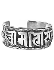 Buddhist Silver Bracelet - Sterling Silver