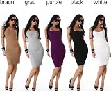 Strickkleid im Italy-Desgin in 5 Farben schwarz weiss grau gold lila One Size