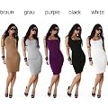 Strickkleid im Italy-Desgin in 5 Farben schwarz weiss grau gold lila One Size