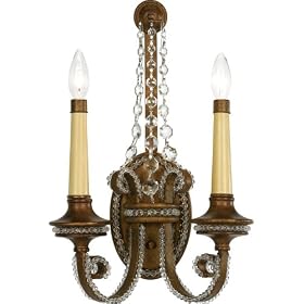 Quoizel EP8702BO Empire 19-Inch Wall Sconce with 2-Lights, Bolivian Bronze