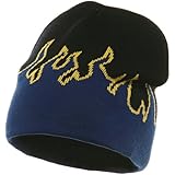 Flame Beanie-Royal Yellow Black