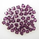 48 4mm Swarovski crystal bicone 5301 Amethyst beads