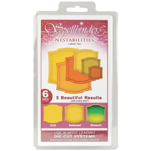 Spellbinders S4-162 Nestabilities 6-Piece Concentric Die Template, Labels Two
