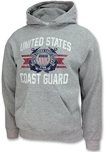 Armed Forces GearMen's Coast Guard Vintage Basic Hooded Sweatshirt