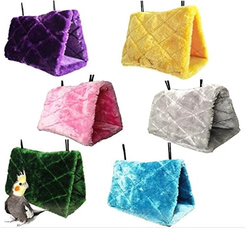 Flannel Hammock Hamster Parrot Myna Mynah Nest Sugar Glider Winter Warm Cotton Hammock Cotton Nest (Pc0025-b) (PURPLE)