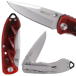 4.5 Inch Pakkawood Tactical Folding Knife with Clip (fls)