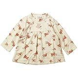 《H28年秋冬物》(日本製) Pample Mousse(パンプルムース) ミニ裏毛リンゴ柄オーバーブラウス 90cm/IV NO.DP-63264