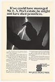 1972 Security Pacific Bank EA Poe Estate Raven Photo Print Ad