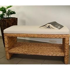 Sch�ne Bank aus Wasserhyazinthe, 85/45/35cm