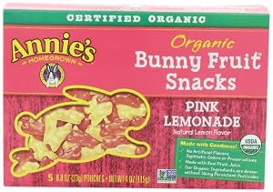 Annie's Homegrown Pink Lemonade Organic Fruit Snacks, 4-Ounce (Pack of 4)