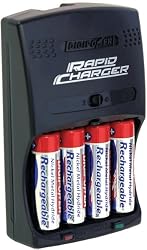 DigiPower DPS-3000+ 3-Hour AA/AAA Rechargeable Battery Kit with 4 AA 2700 mAh Batteries and Car Charger