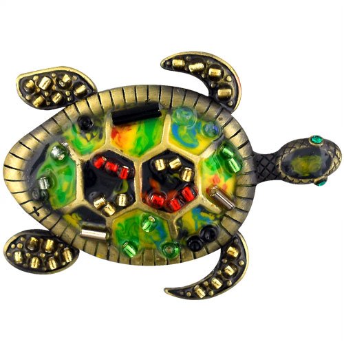 Childrens Toyshop  Jewelry : Colorful Ornament Decorated Sea Turtle Animal Pin Brooch