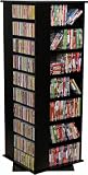 Venture Horizon Large CD/DVD Revolving Media Tower, Available in Multiple Finishes - Black