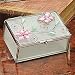 Fantasy Butterfly Pink Design Frosted Glass Jewelry Box