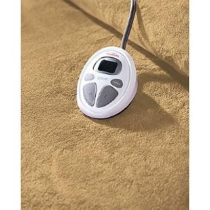 Sunbeam ComfortSet controller 51w4tGrxdYL. AA300 Sunbeam Marine Blue Heated Blanket with Twill Finish and Comfort Set Controls King