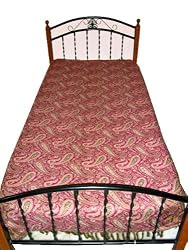 Jamawar Pashmina Bedspreads Indian Bedding Twin Size Bed Cover Sofa Throw
