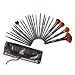 SHANY Studio Quality Natural Cosmetic Brush Set with Leather Pouch, Goat & Badger Hair, 24-Pieces