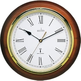 Durham Tradition Walnut Radio Controlled Wall Clock 74430 by Acctim