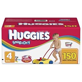 Huggies  Snug & Dry High Count Diapers, Size 4, 150 Diapers (Subscribe & Save)
