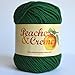 Spinrite Peaches & Creme (Cream) Cotton Yarn Forest Green 2.5 oz