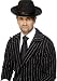 BLACK REAL TIE - GANGSTER FANCY DRESS COSTUME MENS